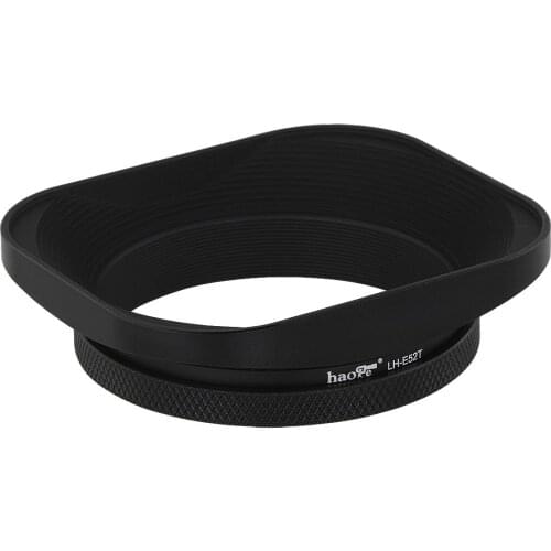 Universal 52mm CNC Aluminum Square Metal Screw-in Mount Lens Hood for Canon Nikon Sony Fuji Leica Voigtlander 52mm Lens