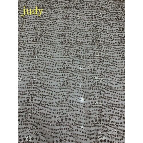Stock 5yards HL33# Light gold new material flash spot pattern fabric, used for wedding dress Free shipping