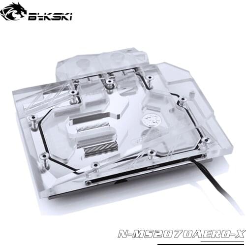 BYKSKI Water Block use for MSI GeForce RTX 2070 AERO ITX 8G A-RGB/RGB Full Cover Copper Radiator Block Graphic Card Radiator