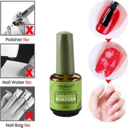 15ML Burst Magic Remove UV Gel Nail Polish Magic Remover Soak off Base Top Coat Gel Polish Nail Art Primer
