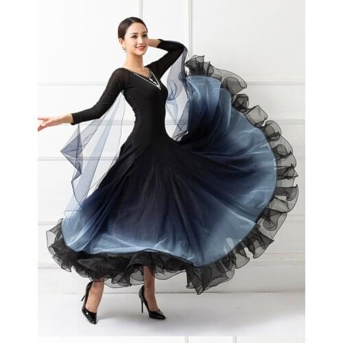 Purple plus size women ballroom dance dresses big swing dance wear standard ballroom dresses oversize viennese waltz dress