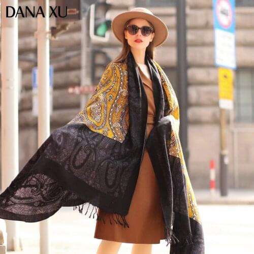 DANA XU Bufanda Mujer Wool Poncho Head Women Elegant Lady Carf And Warm Shawl Stoles Bandana Scarf Hijab Luxury Brand Pashmina