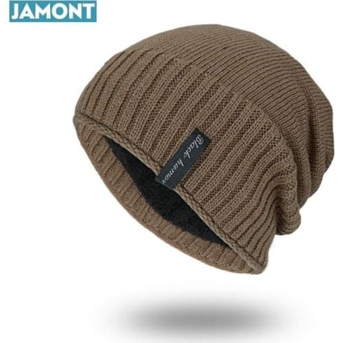 JAMONT 2017 Winter Beanies Solid Color Hat Unisex Plain Warm Soft Skull Knitting Cap Hats Touca Gorro Caps For Men Women