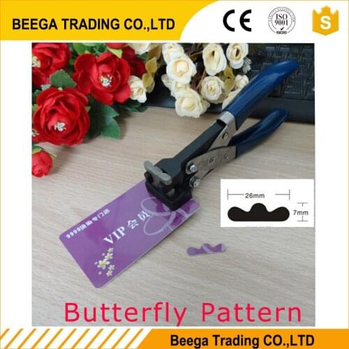2016 new arrived mobile phone film tools 26x7mm single butterfly shape hole punch rectangular pvc puncher plier