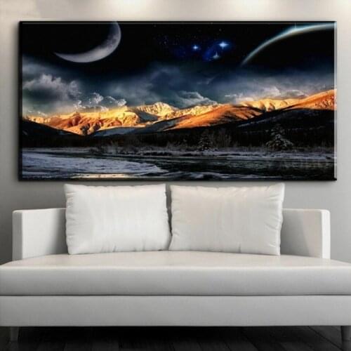 5D Diamond Painting Full Square universe planet landscape Diamond Embroidery Cross Stitch Mosaic decoration large size
