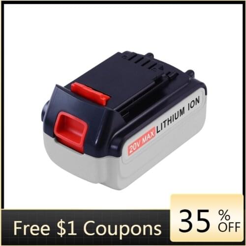 Ockered 20V 6000mah Rechargeable Lithium Battery for Balck&Decker LDX120C LDX220C LD120VA LDX120PK BCD702C1AEV BCD702C1 BDCDD12C