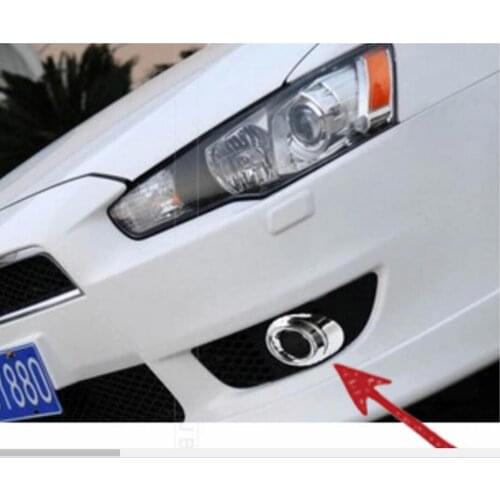 Car-covers Chrome Front Fog Light Lamp Cover Trim fit For Mitsubishi Lancer 2008-2013 Car styling
