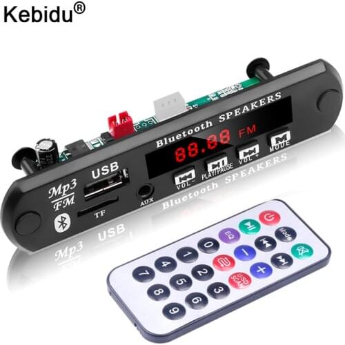 Car USB Bluetooth Hands-free MP3 Player Integrated WMA MP3 Decoder Board Module with Remote Control Recording USB FM Aux Radio