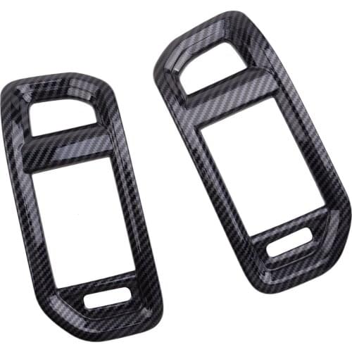 Beler 2Pcs Interior Dashboard Side Air Vent Outlet Cover Trim Fit for Dodge Ram 1500 2019 2020 Carbon Fiber Style ABS