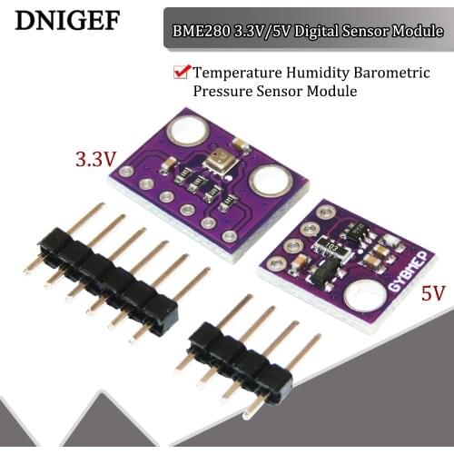 BME280 3.3V/5V Digital Sensor Module Temperature Humidity Barometric Pressure Sensor Module I2C SPI 1.8-5V/3.3V GY-BME280