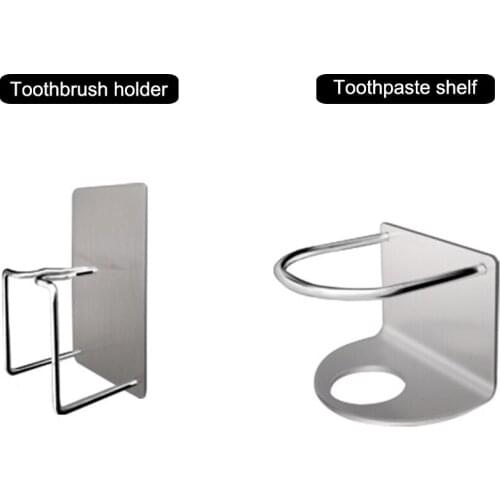 Toothbrush Holder Storage Rack Stainless Steel Wall Hanging Adjustable For Bathroom TUE88