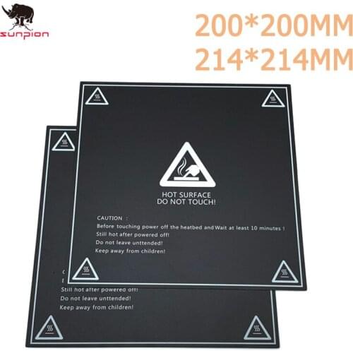 2pcs 3D Printer Parts 200*200mm/214*214mm Frosted Heated bed Sticker printing Build Sheets build plate tape Platform Sticker