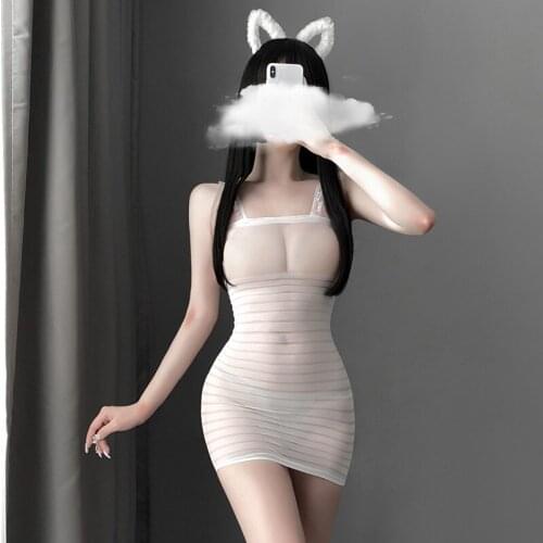 2021 exotic clothes Womens Sexy Lingerie Open Crotch babydolls Lady Crotchless Lace Sexy Dress Cosplay Exotic costumes Uniform