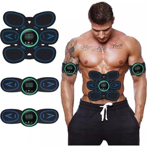 Electric Fitness Abdominal Massage Sticker Rechargeable Body Slimming Massager EMS Wireless Smart Muscle Trainer