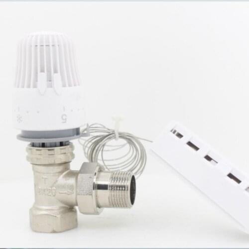 Long range controller 6-28 degree For Plumbing system Indoor radiator thermostatic radiator valve brass angle valve DN15 -DN25
