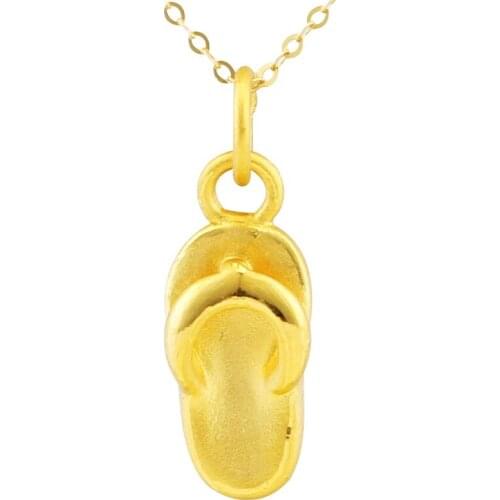 24K Yellow Gold Pendant High Quality Slipper Pendant Women 999 Yellow Gold Pendant P6213