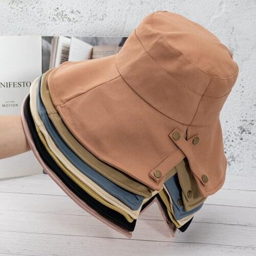 Small Summer Fisherman Hat Female Korean Version Cross Buckle Leisure Sunshade Bucket Hat Sunscreen Cover Washbasin Hat