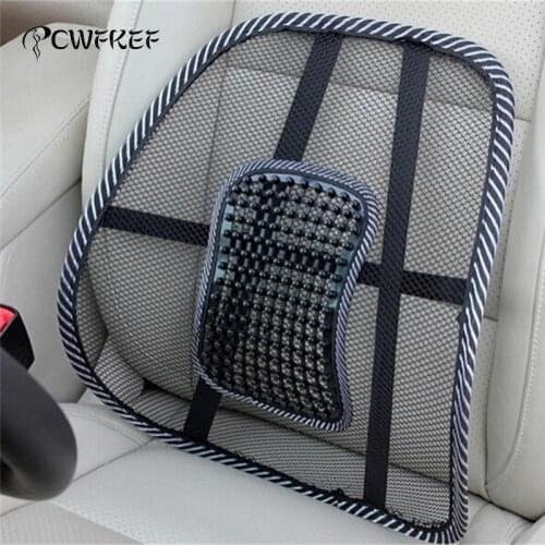 Car Office Chair Seat Massage Back Cushion Pad Back Lumbar Massage Mesh Ventilate Cushion Pad Pain Relief Posture Corrector