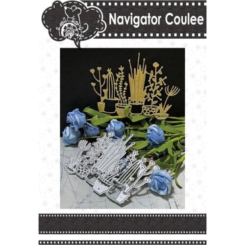 Metal cutting mold potted flowers died of novice scrapbook cutting decorative stamps and embossing punching craft supplies 2021
