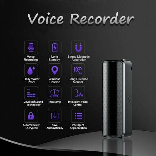 MINI 16GB/32GB Smart Noise Reduction Digital Audio Voice Recorder Professional MP3 Magnetic suction Recording pen With HD Mic