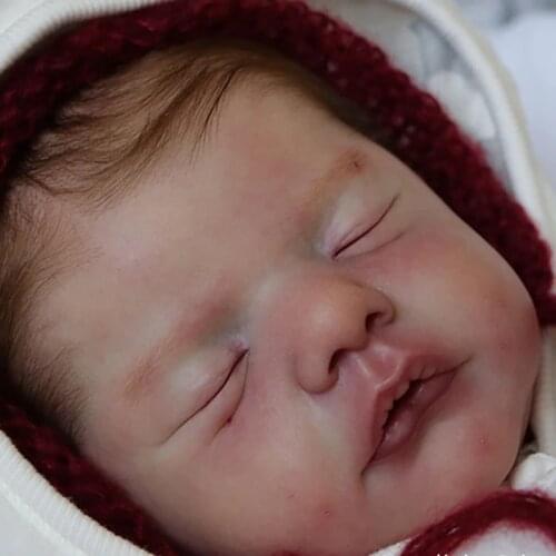 19inch Reborn Doll Kit Popular Sam Sweet Sleeping baby soft touch unpainted unfinished doll parts reborn kit bebe fresh color