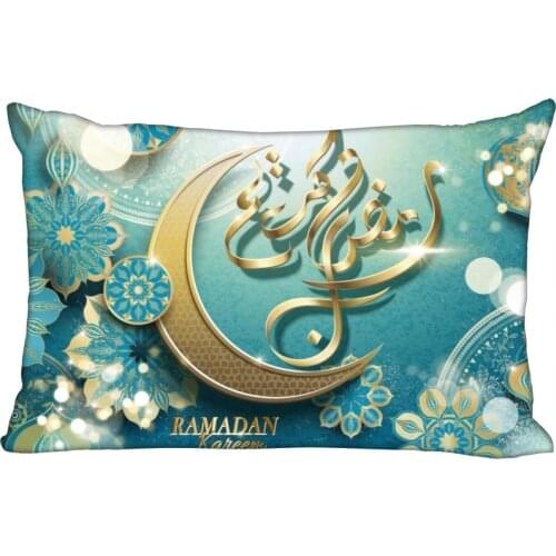 New Ramadan Pillow Cover Bedroom Home Office Decorative Pillowcase Rectangle Zipper Pillow cases Satin Soft No Fade 0331