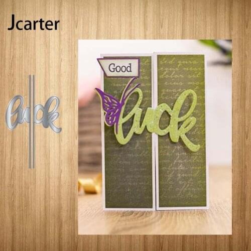 2021 New Arrival Metal Cutting Dies Luck Letters Craft Handmade Knife Mould Blade Punch Stencils Dies Cut for Scrapbooking Model