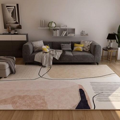New Living Room Bedroom Carpet Crawling Mat Nordic Light Luxury Geometric Sofa Cushion Safety Non-slip Home Decoration Products