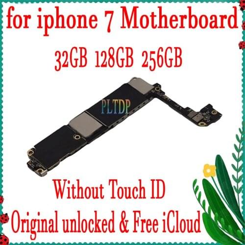 Full unlocked for iphone 7 4.7inch Motherboard without Touch ID,Original for iphone 7 Mainboard with Full Chips,good tested