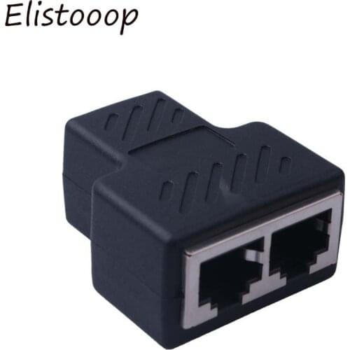 RJ45 Coupler 1 To 2 Ways LAN Ethernet Cable Adapter LAN RJ45 Extender Splitter for Internet Cable split for CAT 5 5E 6 6a Cable
