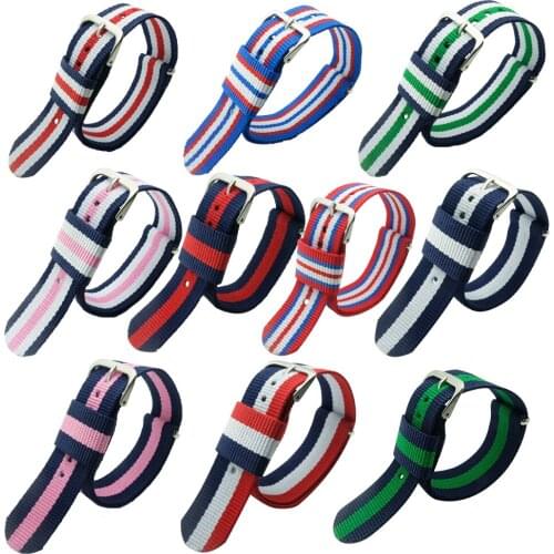 HQ Nylon Watchband Silver Buckle for Daniel Wellington 16mm 18mm 20mm Luxury Replace Bracelet Strap Watch Band for dw watch