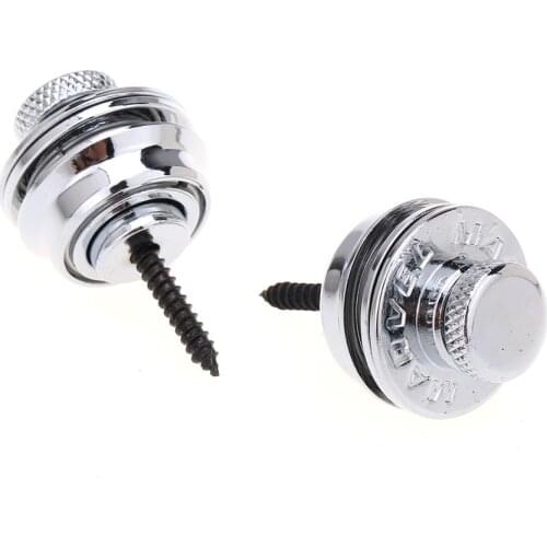 Musiclily Pro Heavy Duty Guitar Strap Locks Security Straplocks System for Fender Strat/Tele Guitar or Bass, Chrome (Set of 2)