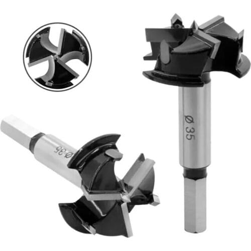 Drill Bit 35mm 3 Flutes Carbide Tip Wood Auger Cutter Woodworking Hole Saw Cutter For Power Tools Drill Bits