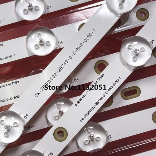So ny 75" KDL-75W850C LED Backlight strip 750TV07 V1 CX-75S01E02-2B753-0-E-59K-4638-T 5+8led 1set=20pcs