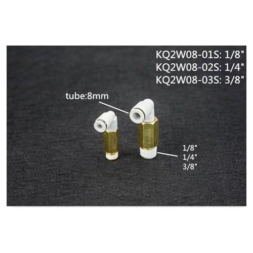 Tube 8mm -1/8" PT thread smc type pneumatic female straight fitting/ Lengthen fittings KQ2W08-01S