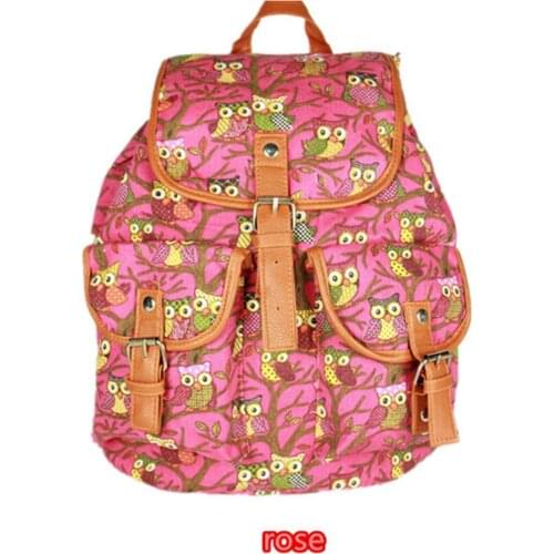 Womens Owl Pattern Backpack Double Shoulder Rucksack Casual Fashion Ladies School bag for Teenage Girls Backpacks Bags