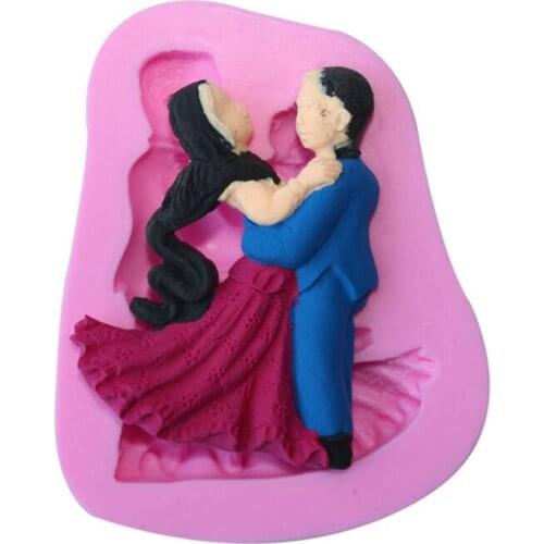 The bride and groom fondant liquid silicone mold silicone mold 2983