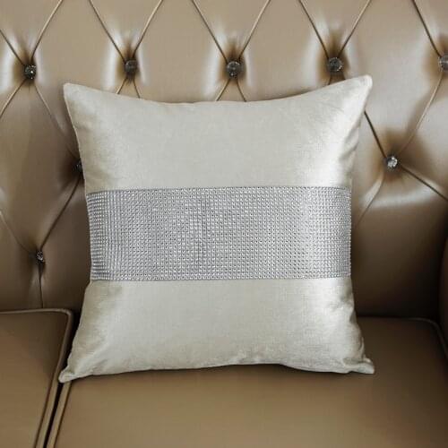 1PCS Decorative Pillow Case Flannel Diamond Patckwork Modern Simple Throw Cover Pillowcase Party Hotel Home Textile 45cm*45cm