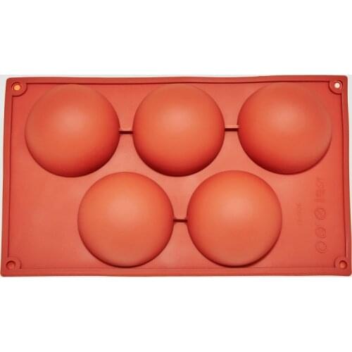 Cake Tool 1 Pc 8 Cm Dia X4cm Depth Semi Half Ball Hemisphere Silicone Baking Mold Cake Mould Round Muffin Cup Soap Fondant DIY
