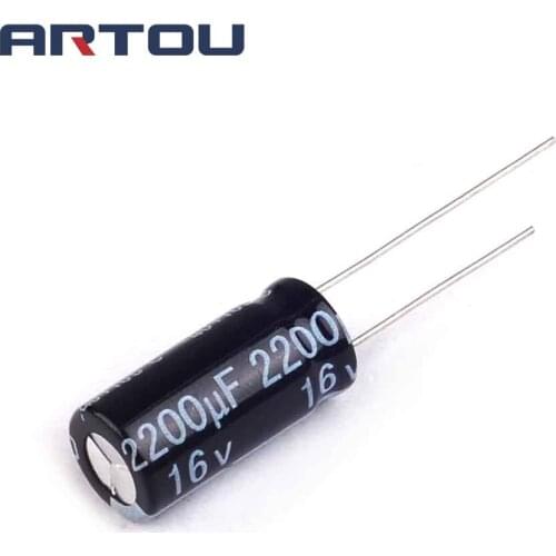 10PCS 16V 2200UF 10*20 10X20MM DIP Aluminum Electrolytic Capacitors