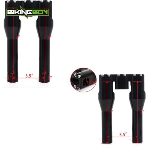 BIKINGBOY Universal （Rise 7inch or 8 inch） 1 1/8" 28mm Handlebar Risers For Harley Dyna / Street bob / Softail / Sportster
