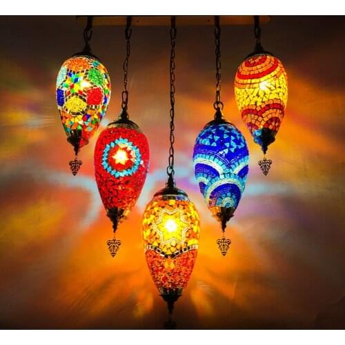 Bohemia handmade glass lamp decoration to the hotel small night light southeast Asia cafe restaurant club LED lamps