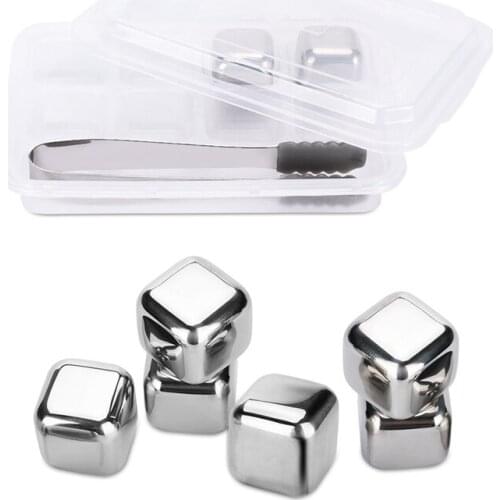 Quick Frozen Ice Particles 304 Stainless Steel Square High Efficiency Liquid Refrigeration Creative Reusable Bar Wine Supplies