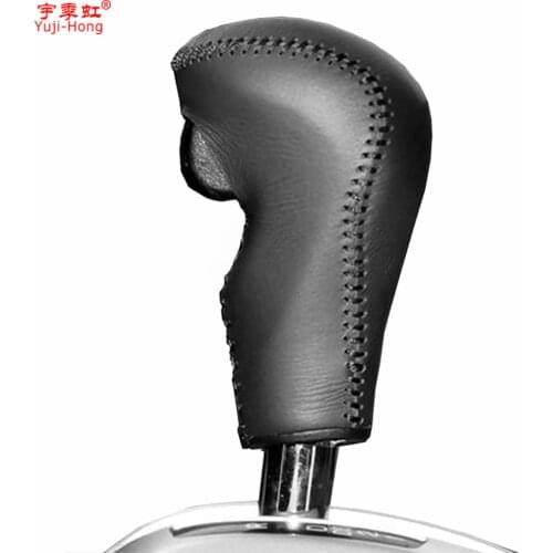 Yuji-Hong Car Gear Covers Case for Honda Accord 8 Automatic Shift Collars Genuine Leather Auto Leather Cover
