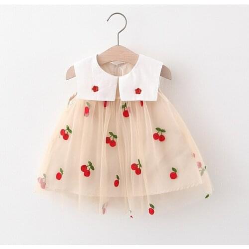 Summer Fahsion Kids Dresses Princess Kids Baby Dress For Girls Dress Sleeveless Party Birthday Baptism Dress For Children