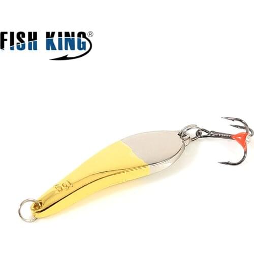 FISH KING Metal Winter Jig Fishing Lure Balancers For Bass 10/15/20g Hard Artificial Bait Spoon Ice Fishing accessories Wobblers