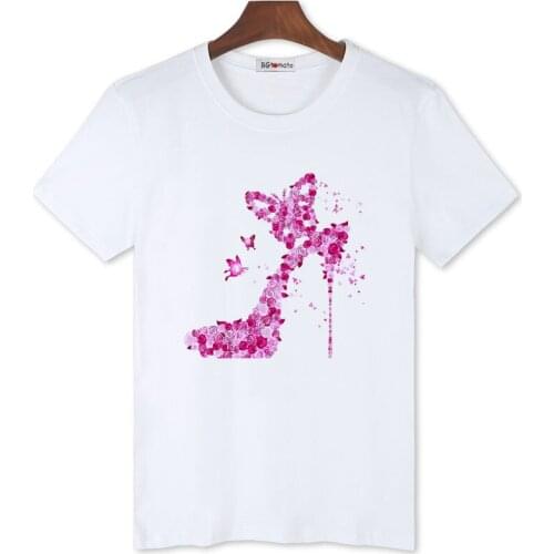 BGtomato Pink high heels print t-shirt personality design cool summer tops cheap sale hip hop tshirt men