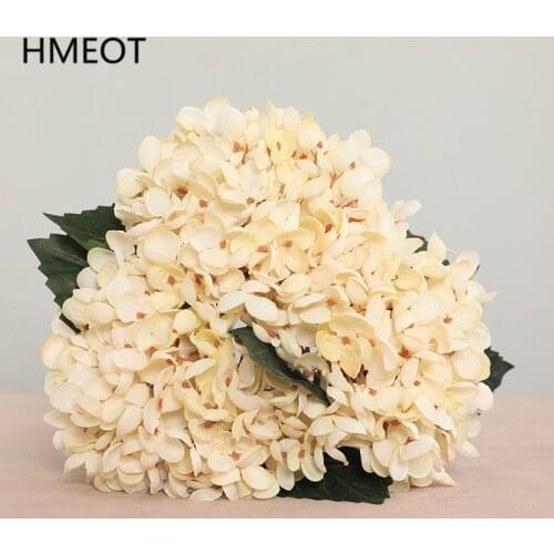 Nordic Retro Hydrangea 1 Bunch Artificial Flowers DIY Wedding Fake Flower Arrangement Scene Layout Home Decor Hydrangea Bouquet