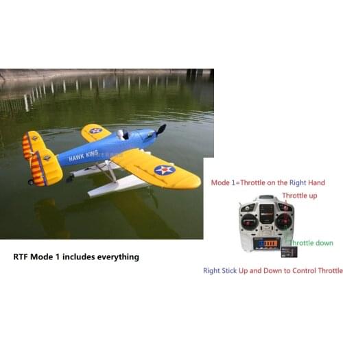 RTF Ready To Fly RC Waterplane EPO Airplane Model EDO Hawk King with Floats and Landing Gear