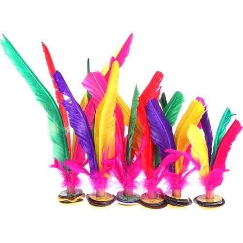 China Jianzi Footbal Foot Kick Handwheel Fancy Goose Feather Shuttlecock Fitness